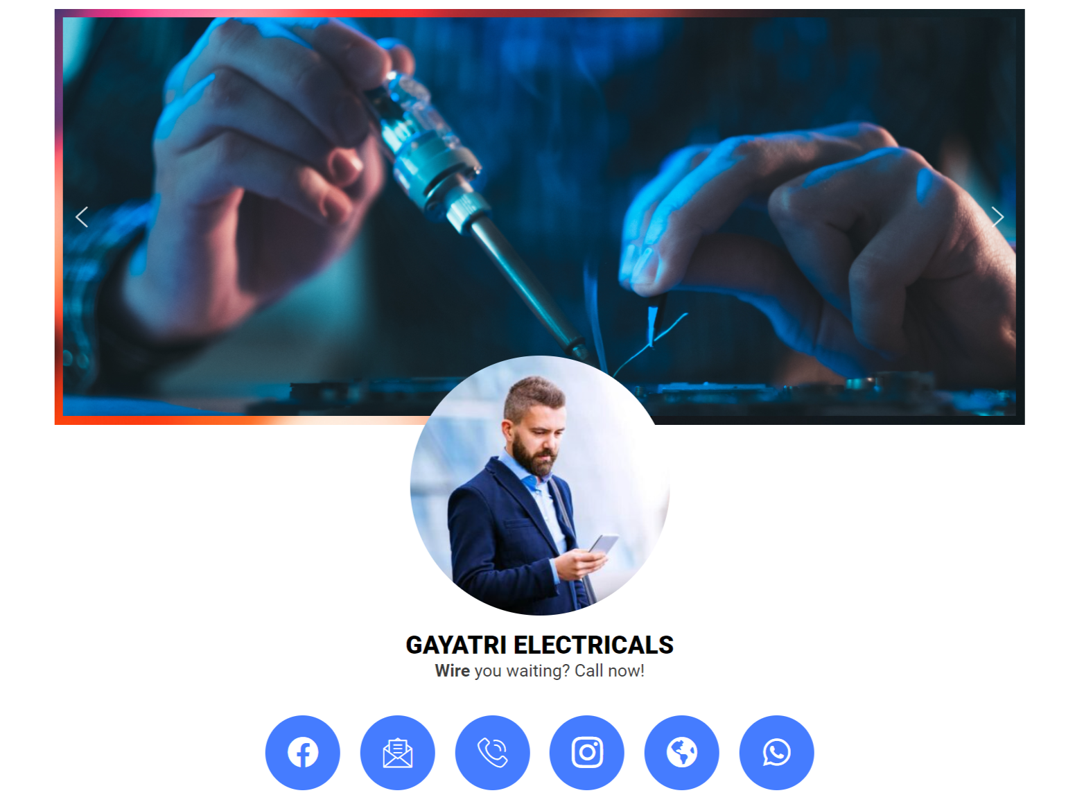 Electronics and Electrical Digital Visiting Card 1
